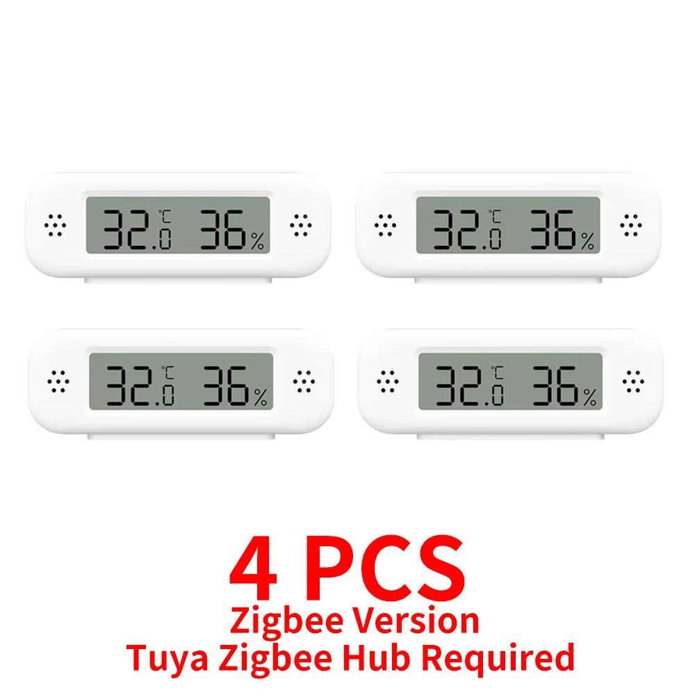 Tuya WiFi Zigbee 3.0 Temperature Humidity Sensor Hygrometer Thermometer App Remote Monitor Work With Yandex Alexa SmartLife