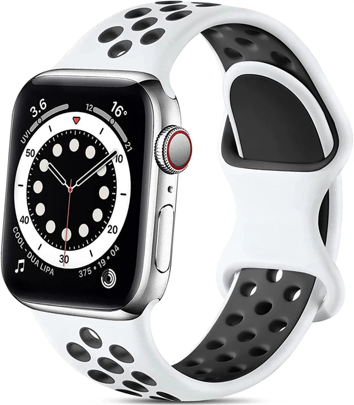 Silicone Watch Strap For Apple watch 44MM/45MM/46MM 49MM/38MM/40/41MM Sports Rubber Band Iwatch Series Ultra 11 10 9 8 7 6 SE 5