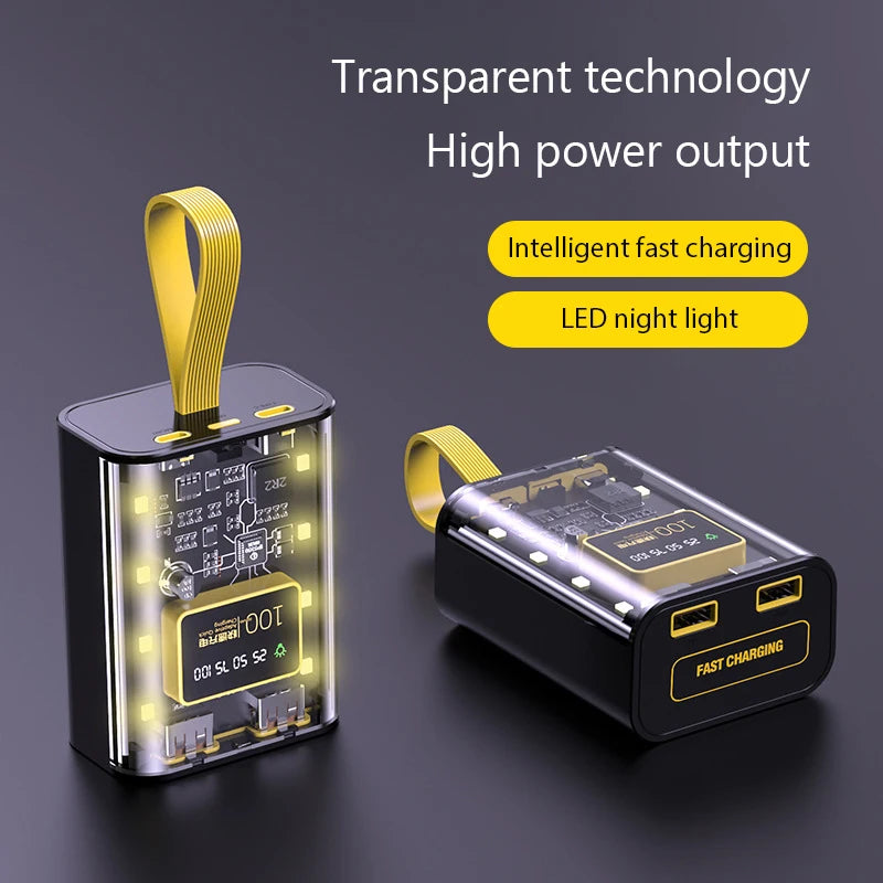 18650 Battery Charger Case DIY Power Bank Box Fast Charging Case with Night Light LCD Display Battery Charging Power Bank Box
