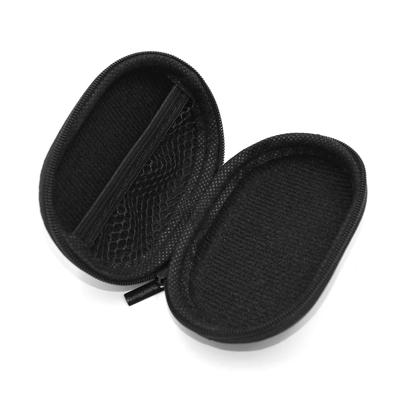 KZ High Quality PU Leather Fabric Earphone Bag Oval Portable Cortical Storage Bag Pressure-Resistant KZ Earphone Storage Case
