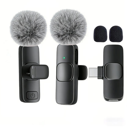 Type-C Port Professional Wireless Lavalier Microphone for Smartphones, Computers and Cameras, Plug and Play