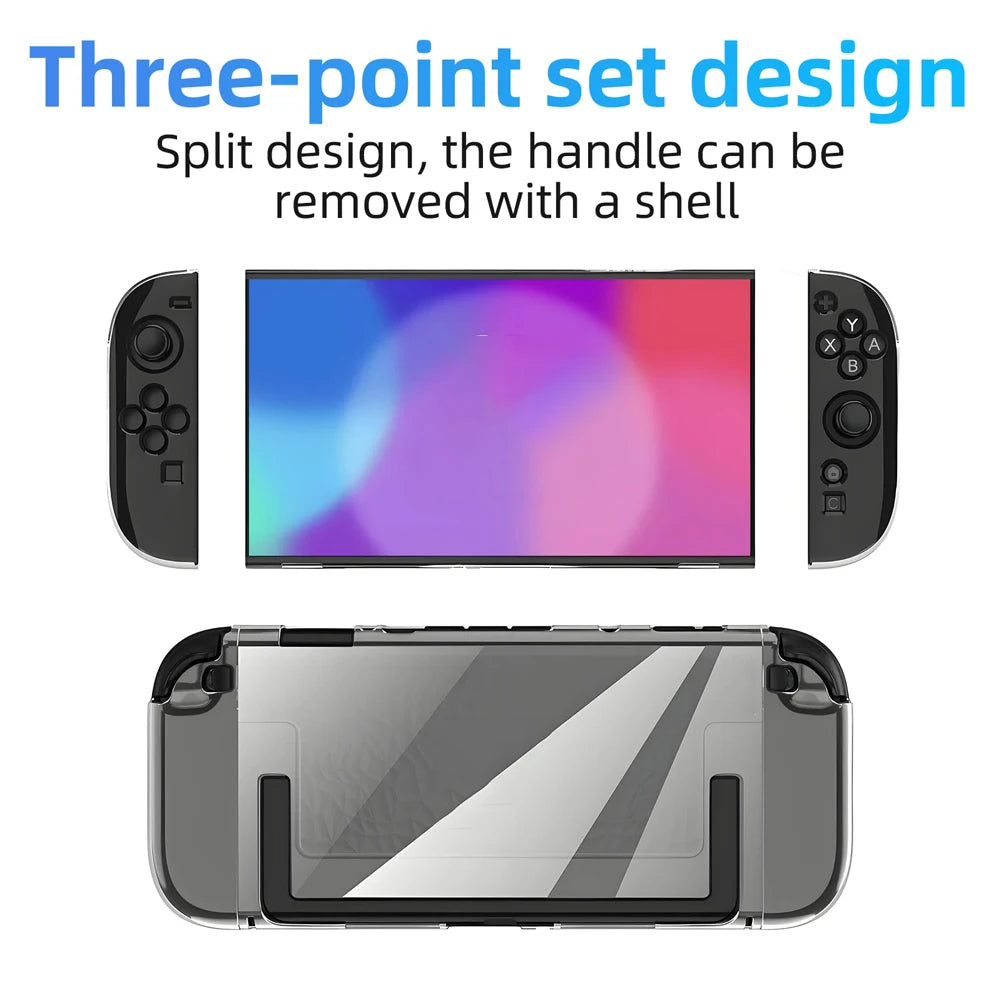 Transparent Clear Case for Nintendo Switch 2 Console Joypad Split Protective Cover Skin Protector for Switch 2 Accessories