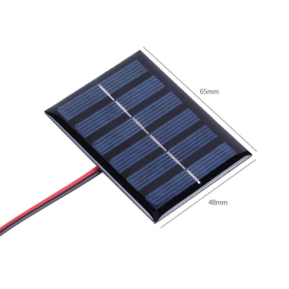 5W 5V/12V 1W 3V Mini Solar Panel Polysilicon Solar Epoxy Panel Module Light Cell Battery Charger for 3-12V Battery Charging