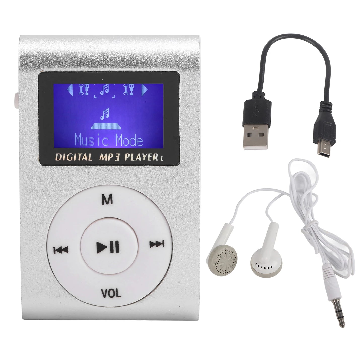 Back Clip MP3 Portable Music Player Portable Mini MP3 Music Player Sports BackClip LCD Screen MP3 Support Memory Card Sports MP3