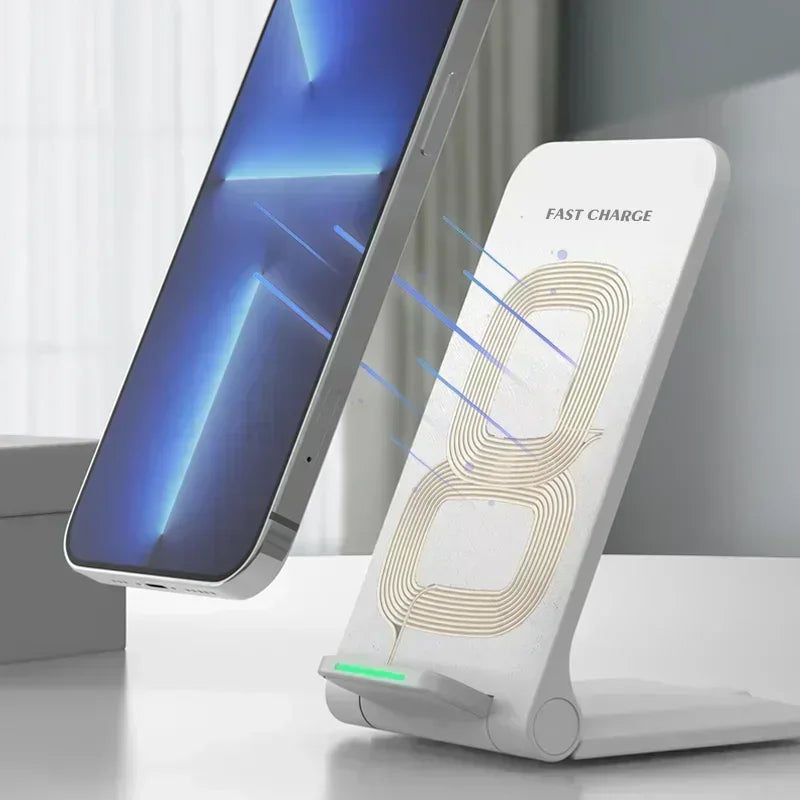 Wireless Charger Station Earphone Phone Fast Charging Charger Holder For iPhone 17 16 15 14 13 Pro Max Samsung S24 S23 Xiaomi