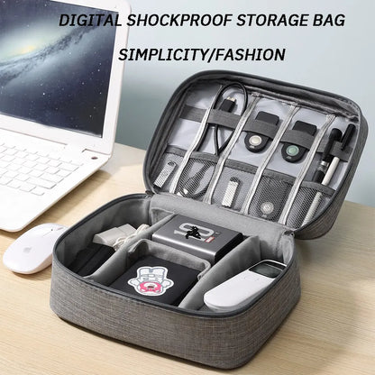 Multi-functional Large Capacity Waterproof Digital Electronic Organizer USB Data Line Charger Headphone Wire Travel Storage Bag