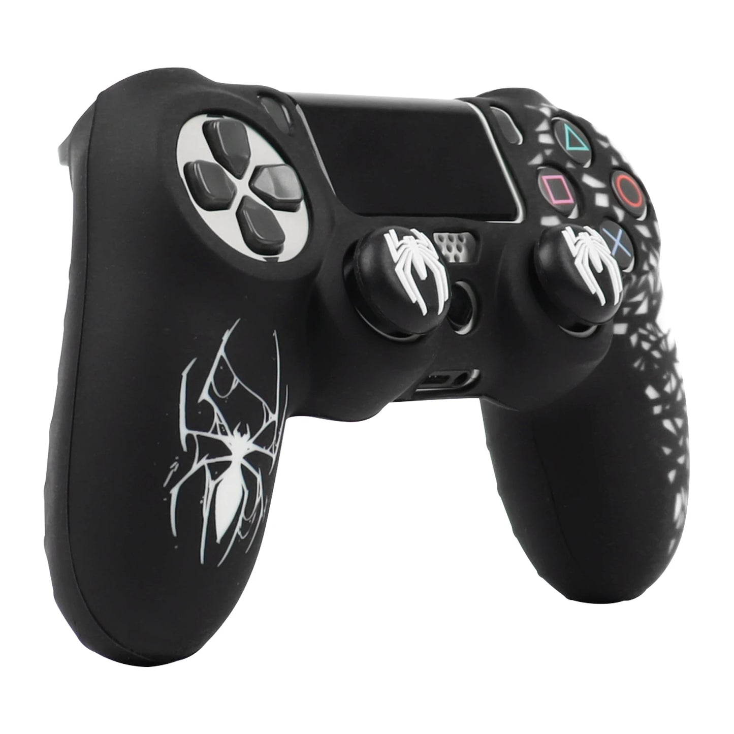 Soft Silicone Cover For PS4 Controller Case, 360° Full Protection, Sweatproof Anti-Scratch,No Fading, with Thumb Stick Caps