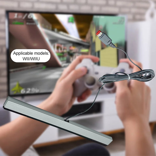 Wired Motion Sensor Receiver with Extension Cord Remote Infrared Ray IR Inductor Bar Wired Remote Sensor Bar for Nintendo Wii