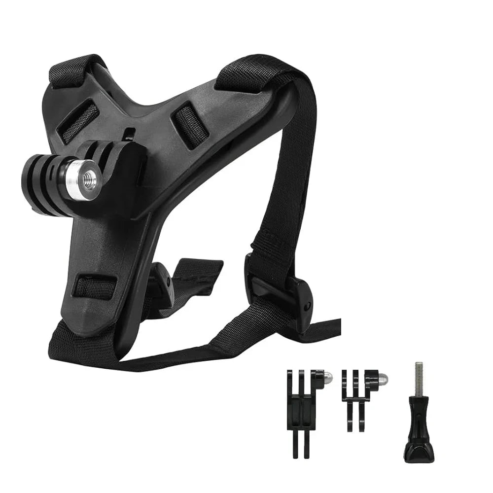 Motorcycle Helmet Chin Strap Mount for GoPro Hero 13 12 11 10 9 8 DJI Osmo Insta360 SJCAM SJ4000 AKASO Action Camera Accessories
