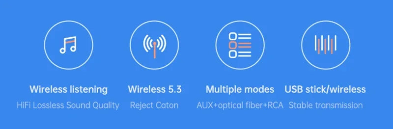 NFC Bluetooth 5.3 Audio Receiver 3.5mm AUX RCA USB U-Disk/TF HIFI Stereo Music Wireless Adapter With Mic For Car Kit Speaker Amp