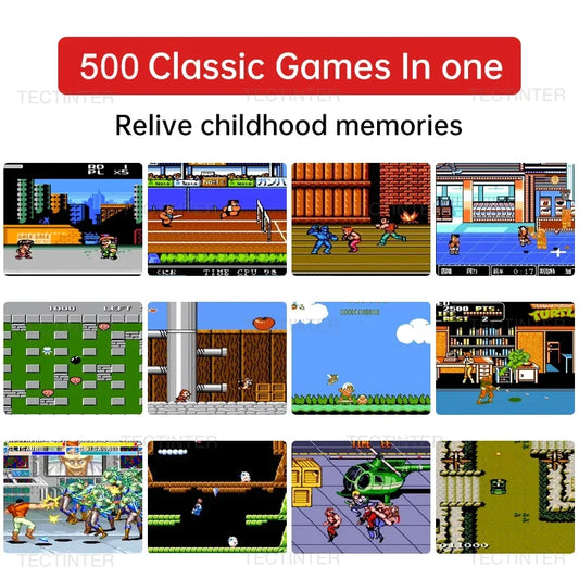 2.4Inch Retro Portable Mini Handheld Game Player 8 Bit Video Game Console Built-in 500 Games Gameboy For Kid Gift