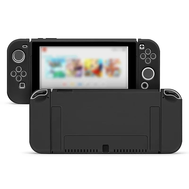 Protective Case Compatible with Switch ns/Nintendo Switch OLED Console and Joy-Cons, Switch can be Inserted in Dock with Shell
