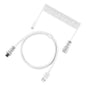 USB Type C Mechanical Keyboard Coiled Cable Hardware Linker Usb GX16 Aviation Mechanical Cable Spiral Gaming Usb Keyboard Cable