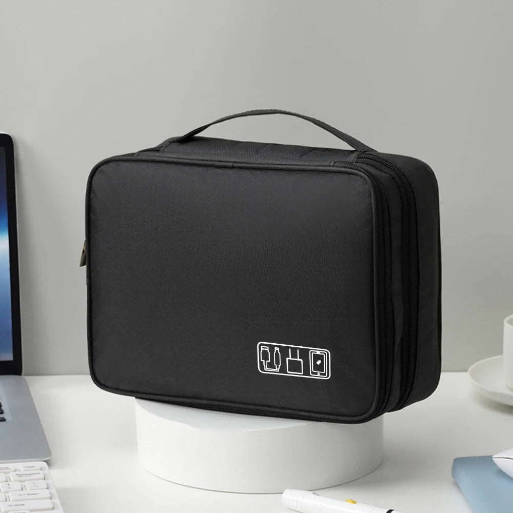 Multifunctional Digital Bag Data Cable Headphones Hard Drive Power Supply Digital Handbag Electronic Accessory Storage Bag