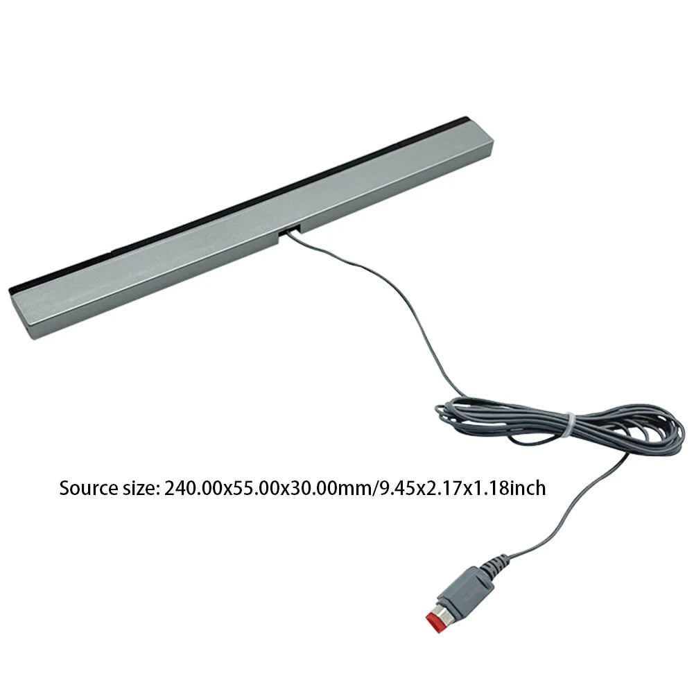 Wired Motion Sensor Receiver with Extension Cord Remote Infrared Ray IR Inductor Bar Wired Remote Sensor Bar for Nintendo Wii