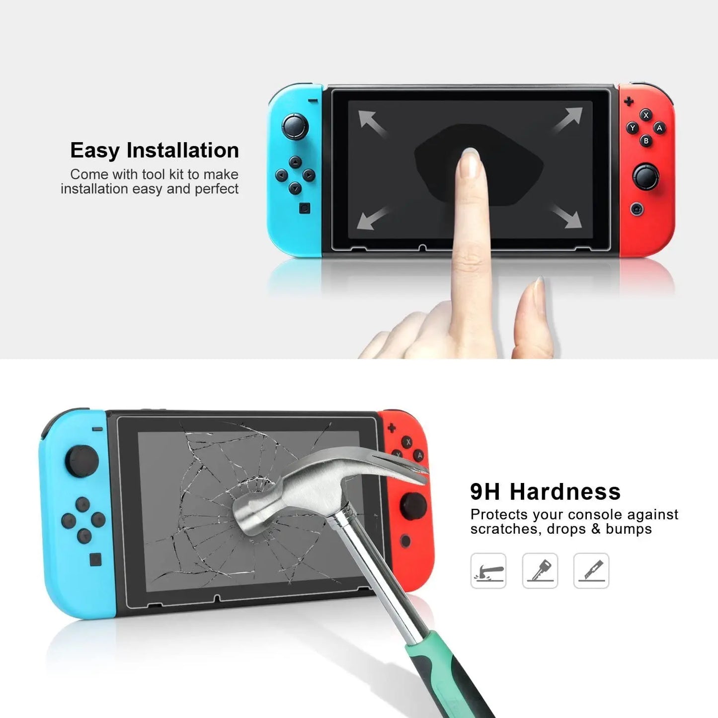 1/2/3PCS Tempered Glass for Nintendo Switch OLED 3 Pieces Screen Protector Film for Nintendo Switch Switch Lite Protective Glass