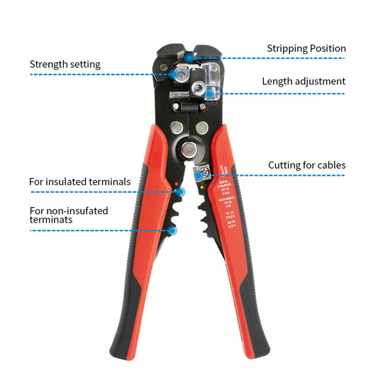 Professional Electrician Wire Pliers Cable Wire Stripper Cutter Crimper Automatic Crimping Stripping Tool