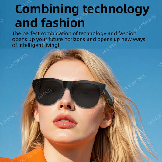 2025 Photosensitive Color Change Smart Glasses Bluetooth Voice Calls Control Music UV Polarized Sunglasses Headphone Glasses Man