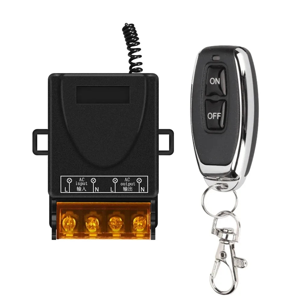 433Mhz Wireless Remote Control Switch AC 110V 220V 10A Relay 1CH Receiver Controller and 2 botton RF433 Mhz Transmitter