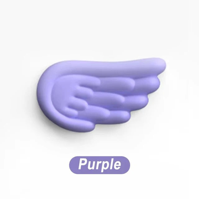 Angel Wings Shaped Keyboard Mouse Wrist Rest Wing Memory Foam Anti-slip Silicone Ergonomic Wrist Guard Table Mat Mouse Pad Set