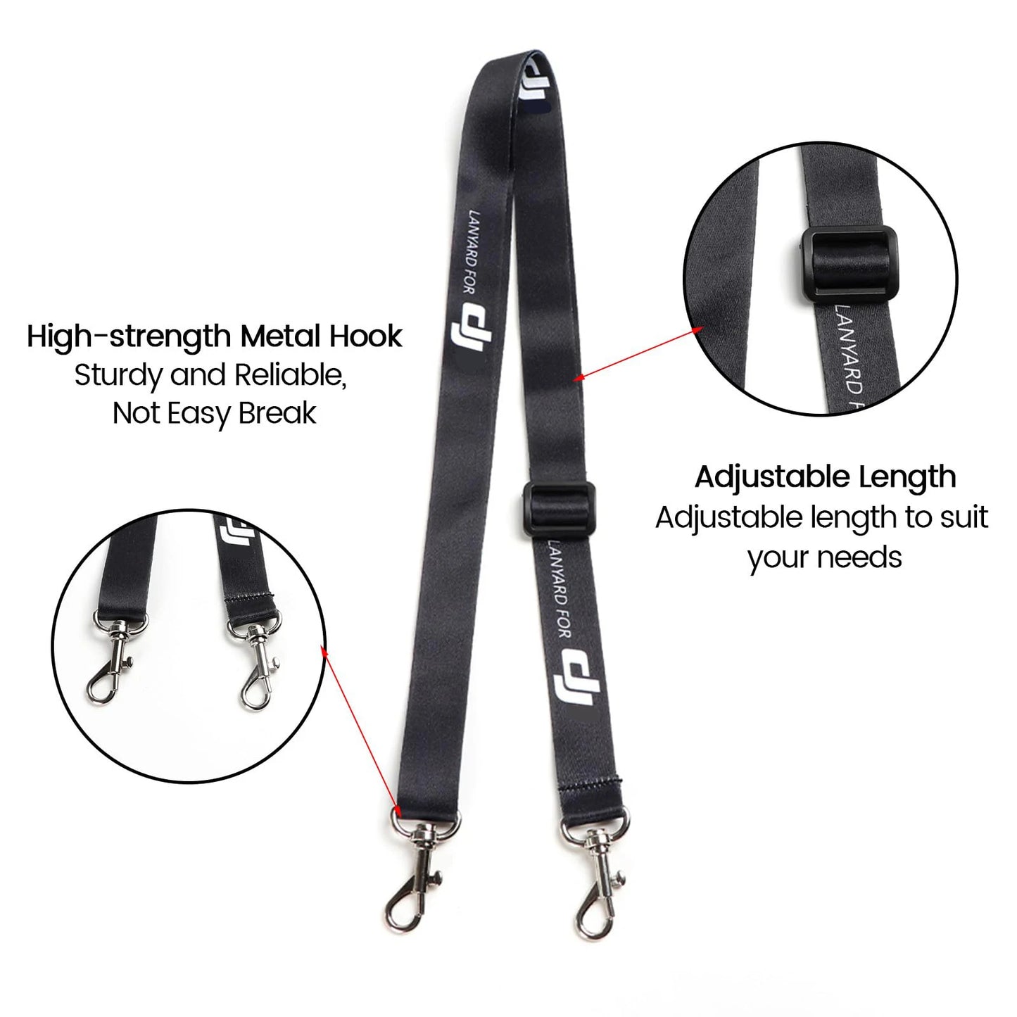 Lanyard Neck Strap for DJI RC/RC 2/for DJI Mini 5/4/3 Pro/Air 3/Mini 3/Mavic 4/3 pro Remote Controller Accessories