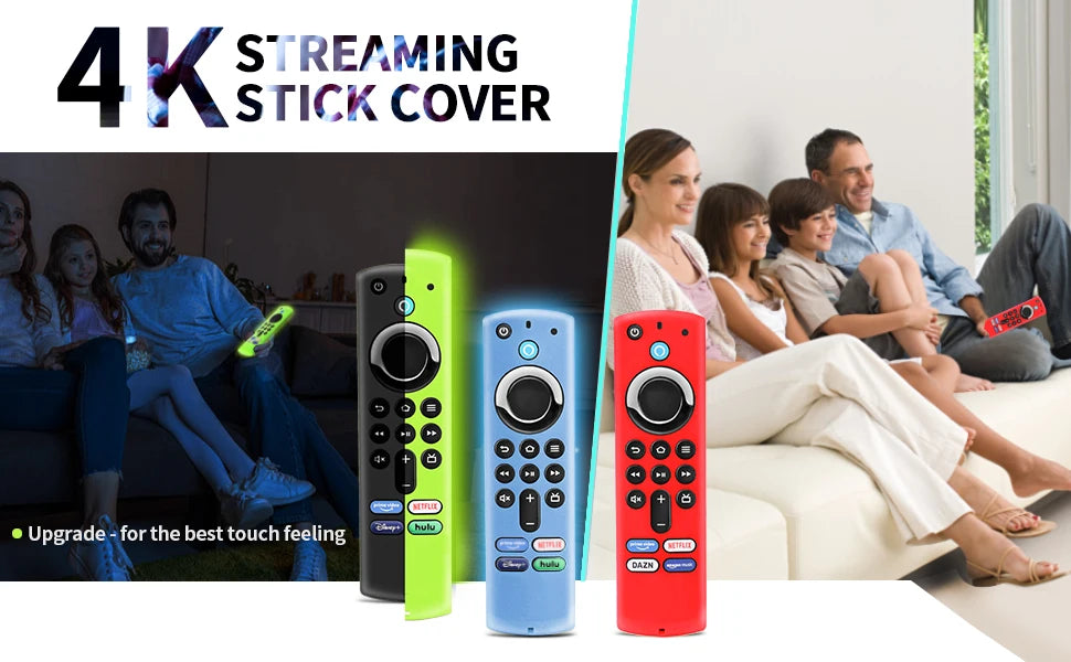 Silicone Remote Pretective Cover For Fire Stick 4K MAX/ 3rd Gen Fire TV Remote Case Glow in The Dark Anti-drop Dustproof Case
