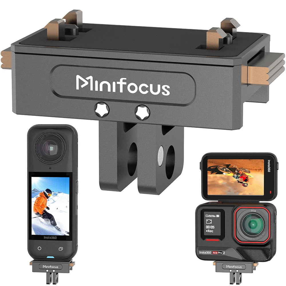 Minifocus Magnetic Adapter Mount For Insta360 X5 X4 Ace Pro 2 Action Camera Quick Release Mount Extension Base Support Accessory