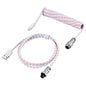 USB Type C Mechanical Keyboard Coiled Cable Hardware Linker Usb GX16 Aviation Mechanical Cable Spiral Gaming Usb Keyboard Cable