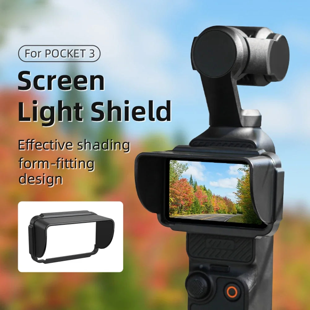 1PCS Sun Shade Quickly Release Sun Shade Cover Light Shielding Lightweight Screen Shade Camera Accessories for DJI Osmo Pocket 3