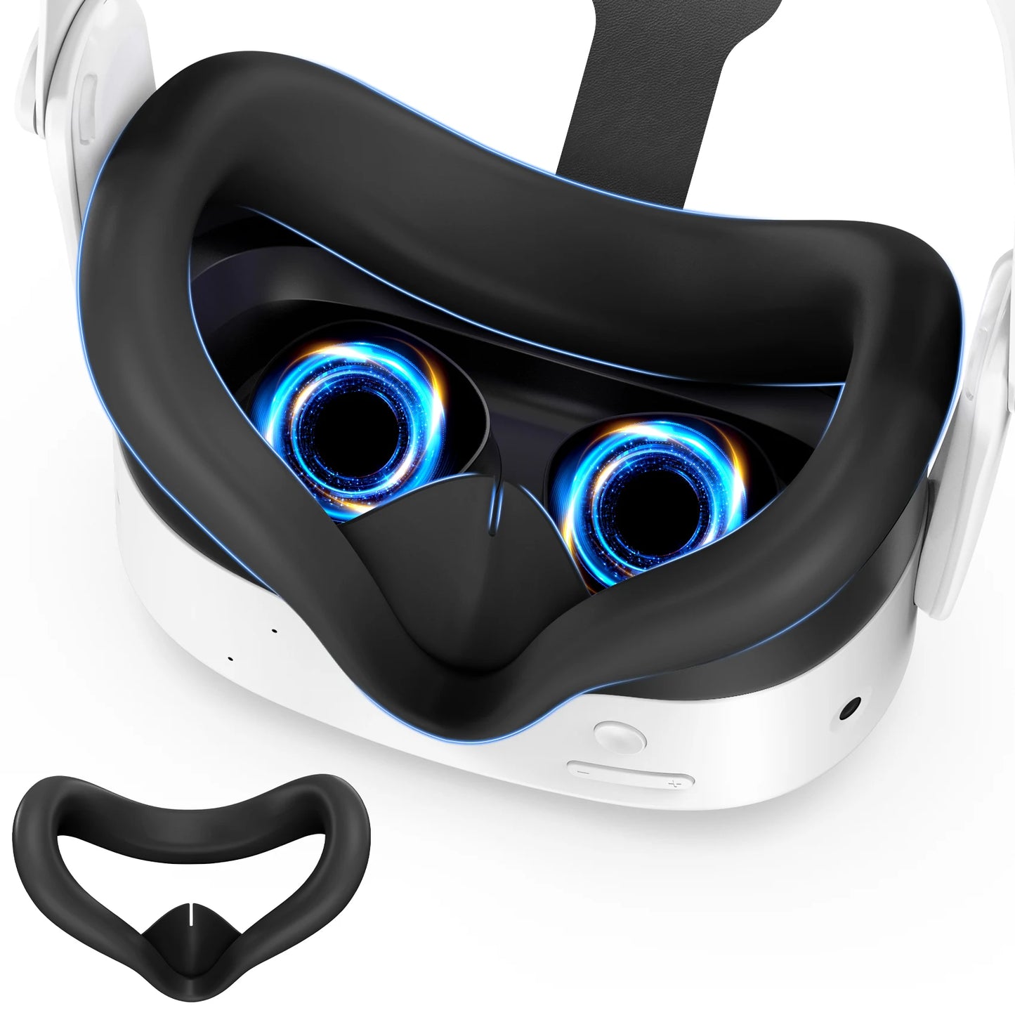 For Meta Quest 2/Oculus Quest 3/Quest 3S Case Replacement Face Pad Silicone Eye Cover Anti-sweat Cover VR Glasses Accessories