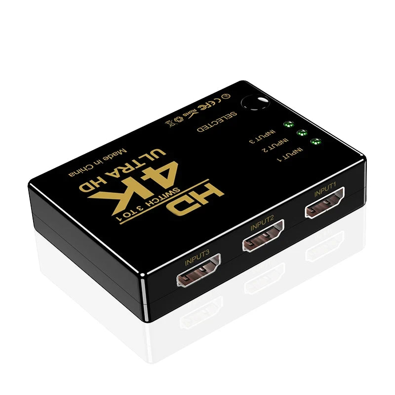 HDMI-compatible Switch 4K Switcher 3 in 1 out HD 1080P Video Cable Splitter 1x3 Hub Adapter Converter for PS4/3 TV Box HDTV PC