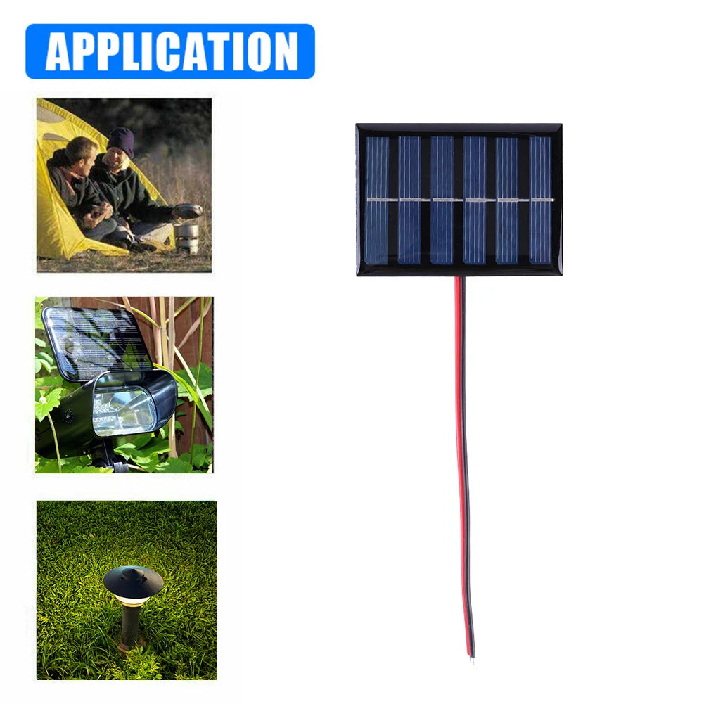 5W 5V/12V 1W 3V Mini Solar Panel Polysilicon Solar Epoxy Panel Module Light Cell Battery Charger for 3-12V Battery Charging
