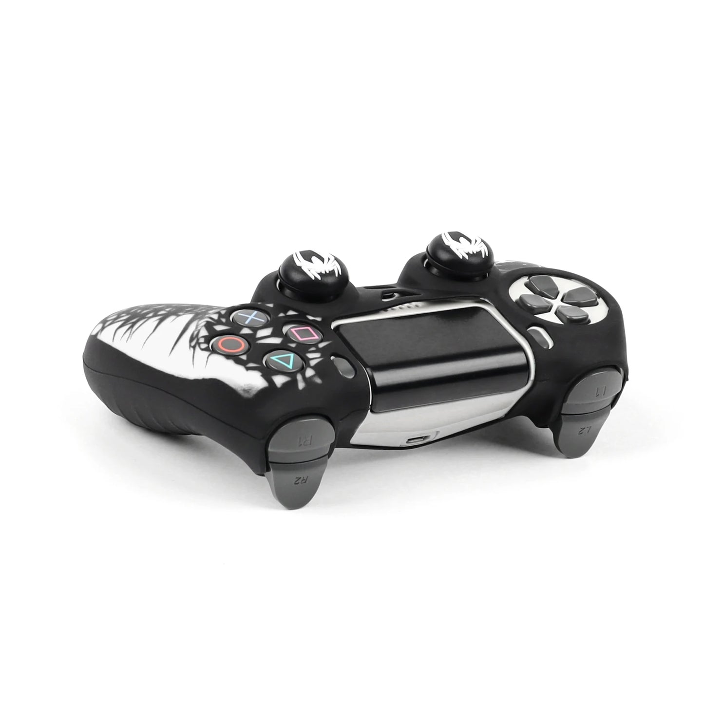 Soft Silicone Cover For PS4 Controller Case, 360° Full Protection, Sweatproof Anti-Scratch,No Fading, with Thumb Stick Caps
