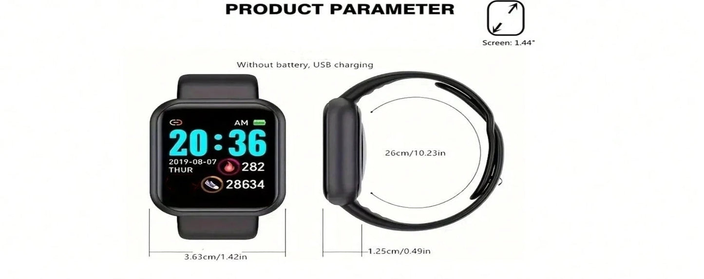 Multifunctional Smart Watch Men Women Bluetooth Connected Phone Music Player Fitness Sport Bracelet Sleep Monitor D13 Smartwatch