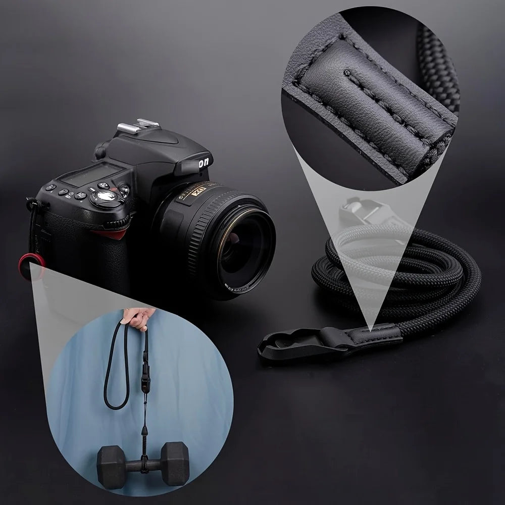 Quick Release Round Rope Camera Strap Fast Detachable Shoulder Strap for DSLR Mirrorless Camera Adjustable Camera Neck Strap