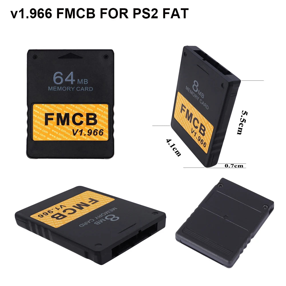 Bitfunx Free McBoot V1.966 8MB/16MB/32MB/64MB Memory Card for PS2 Fat Console