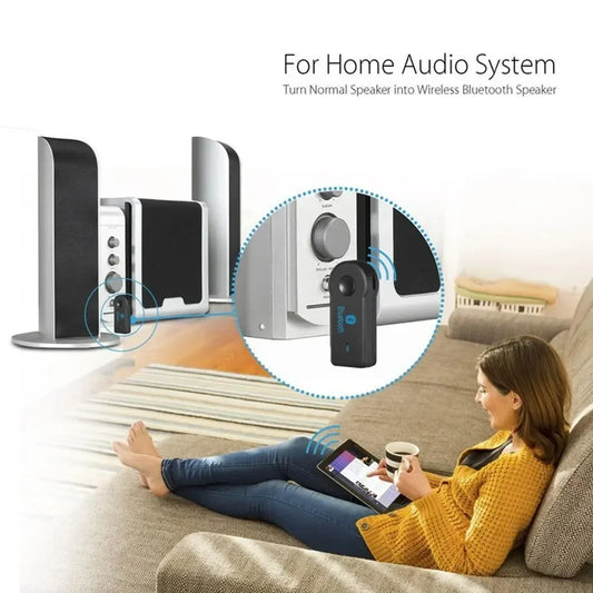 Wireless Bluetooth5.0 Car 3.5mm Socket Adapter,AUX Bluetooth 5.0 Receiver,Audio Converter Mobile Phone Hands-Free Stereo Adapter