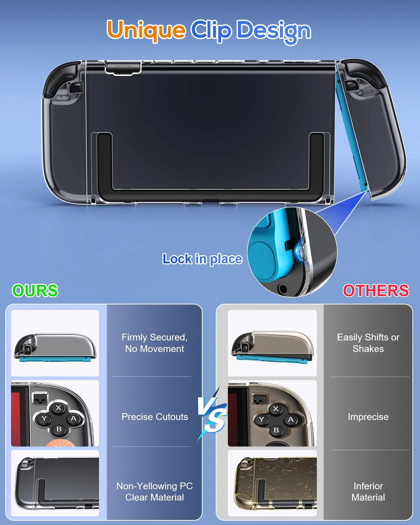 Transparent Clear Case for Nintendo Switch 2 Console Joypad Split Protective Cover Skin Protector for Switch 2 Accessories