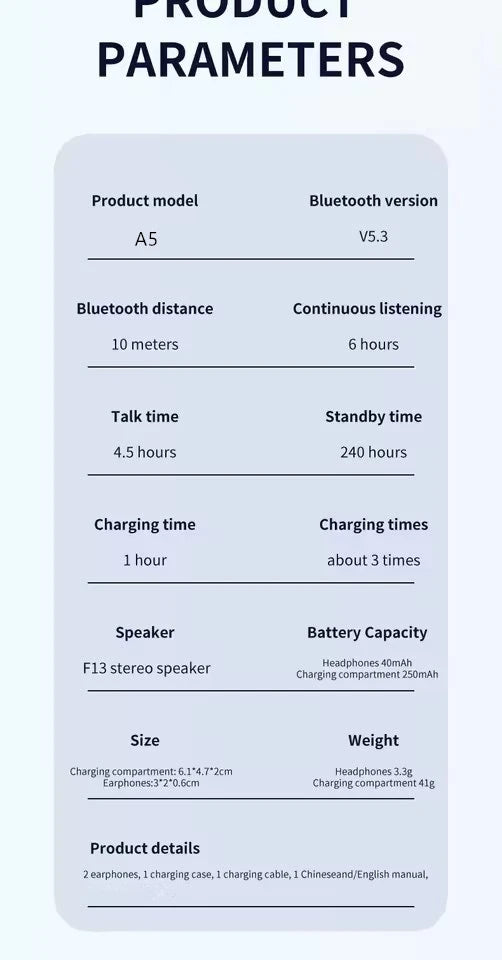 TWS Pro 5 Wireless Bluetooth Earphones Headphones ANC Noise Reduction Earbuds HiFi Sound Low Latency for IPhone Android