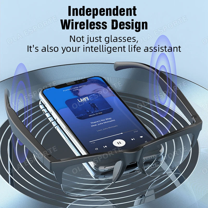 2025 Photosensitive Color Change Smart Glasses Bluetooth Voice Calls Control Music UV Polarized Sunglasses Headphone Glasses Man