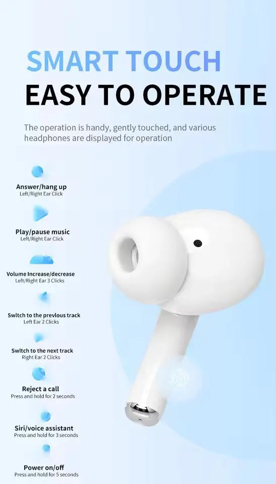 TWS Pro 5 Wireless Bluetooth Earphones Headphones ANC Noise Reduction Earbuds HiFi Sound Low Latency for IPhone Android
