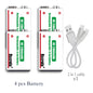 Type-C Rechargeable 9V Lithium ion  Battery 21800mWh High Capacity for Guitar Microphone Smoke Detector Pedal with Cable