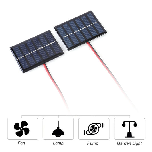 5W 5V/12V 1W 3V Mini Solar Panel Polysilicon Solar Epoxy Panel Module Light Cell Battery Charger for 3-12V Battery Charging