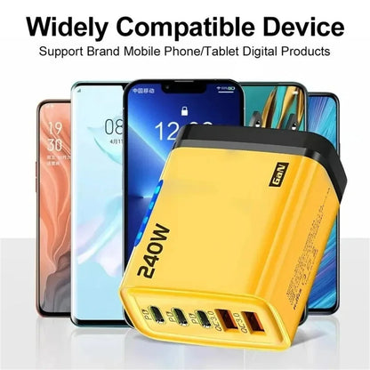 240W USB C Charger Quick Charge QC 3.0 PD Fast Charging Type C Phone Charger Adapter for iPhone Samsung Xiaomi Wall USB Chargers