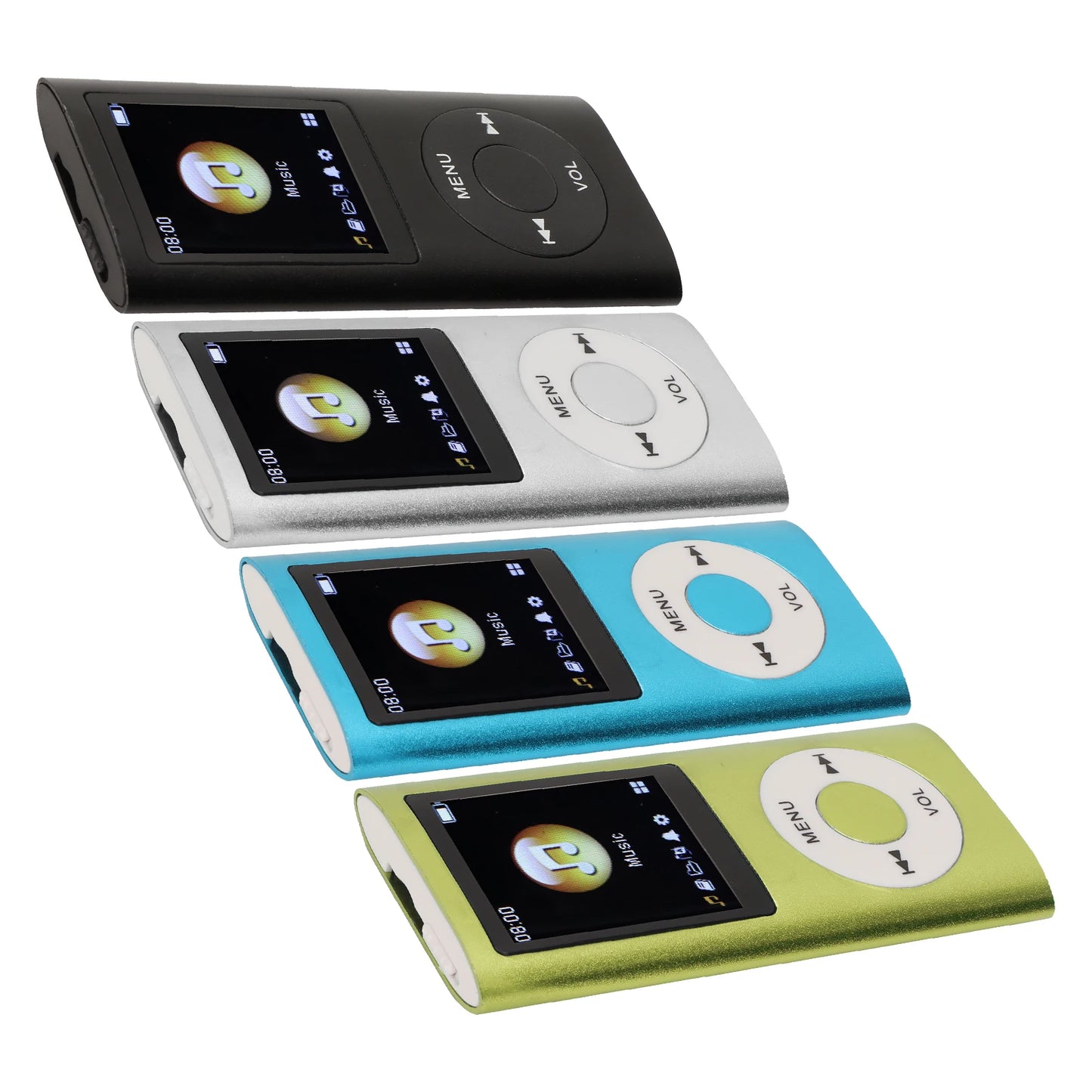 Aluminum Alloy MP3 Player Stylish Multifunctional Lossless Sound Slim 1.8 Inch LCD Screen Portable MP3 Music Player