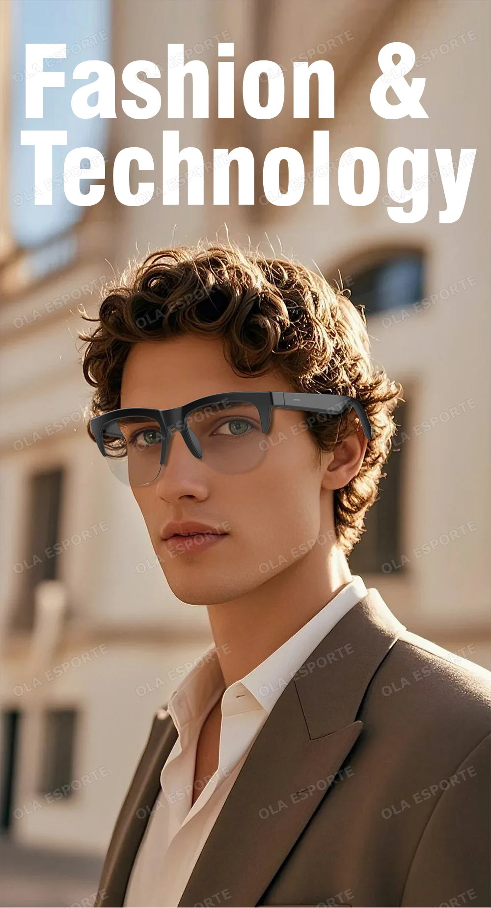 2025 Photosensitive Color Change Smart Glasses Bluetooth Voice Calls Control Music UV Polarized Sunglasses Headphone Glasses Man