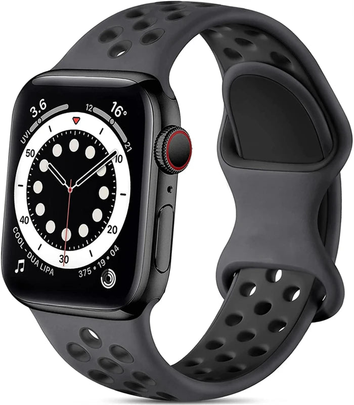 Silicone Watch Strap For Apple watch 44MM/45MM/46MM 49MM/38MM/40/41MM Sports Rubber Band Iwatch Series Ultra 11 10 9 8 7 6 SE 5
