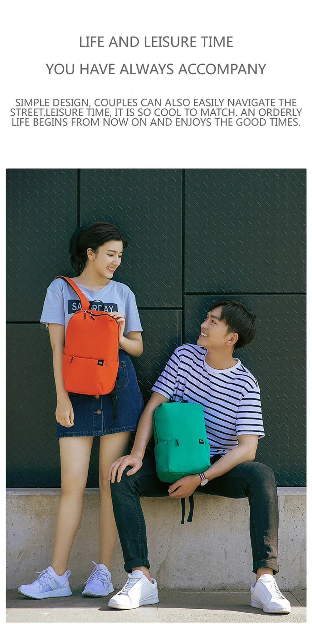Original Xiaomi Mi Small Backpack City Leisure Travel Sports Bag 10L Waterproof Bag Unisex Multicolor Combination Smart Bag