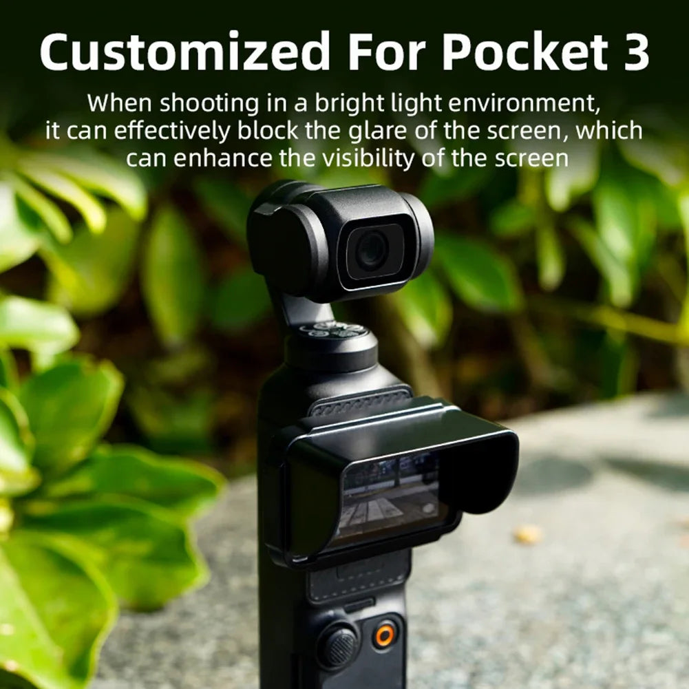 1PCS Sun Shade Quickly Release Sun Shade Cover Light Shielding Lightweight Screen Shade Camera Accessories for DJI Osmo Pocket 3