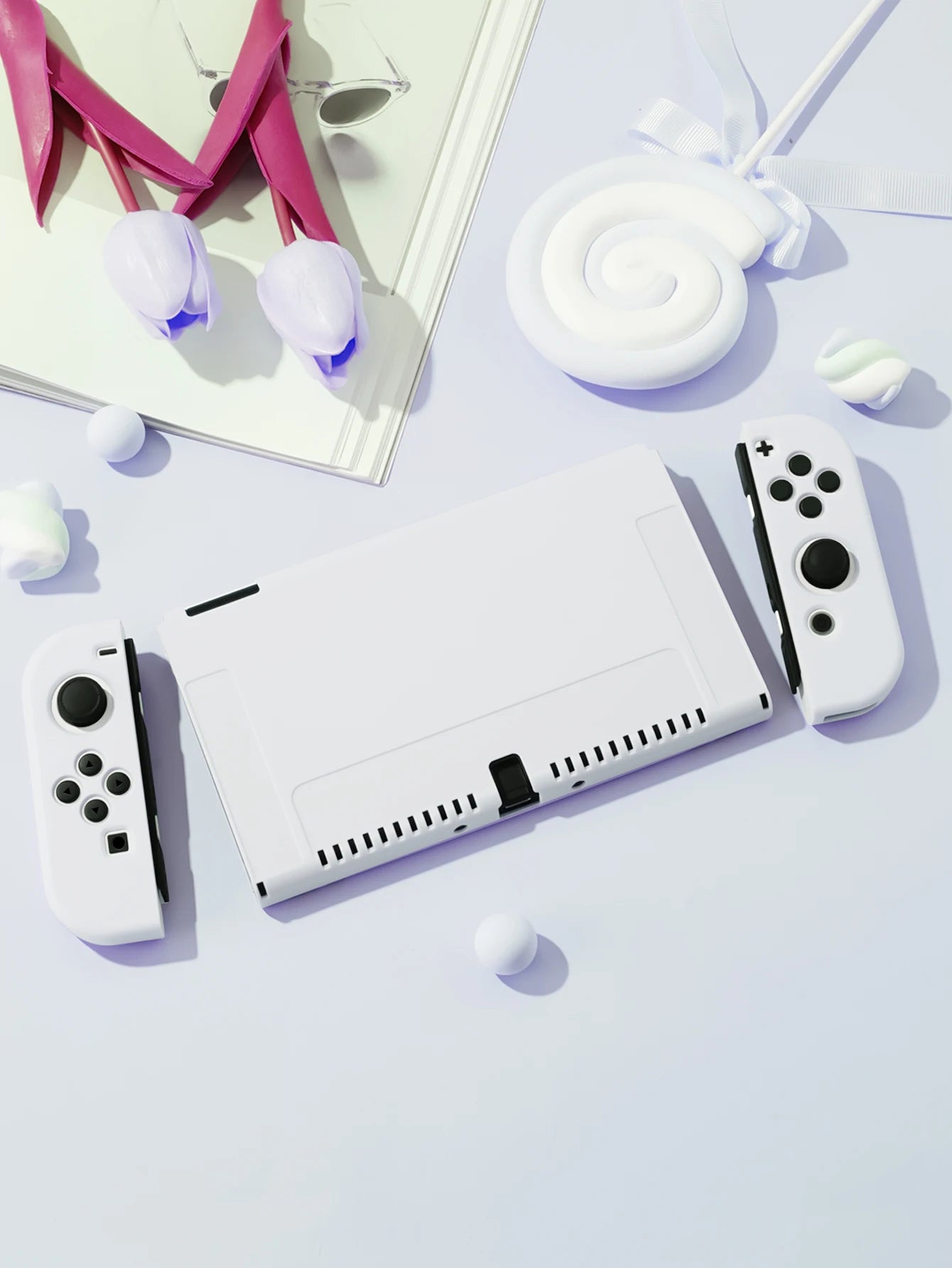 Protective Case Compatible with Switch ns/Nintendo Switch OLED Console and Joy-Cons, Switch can be Inserted in Dock with Shell